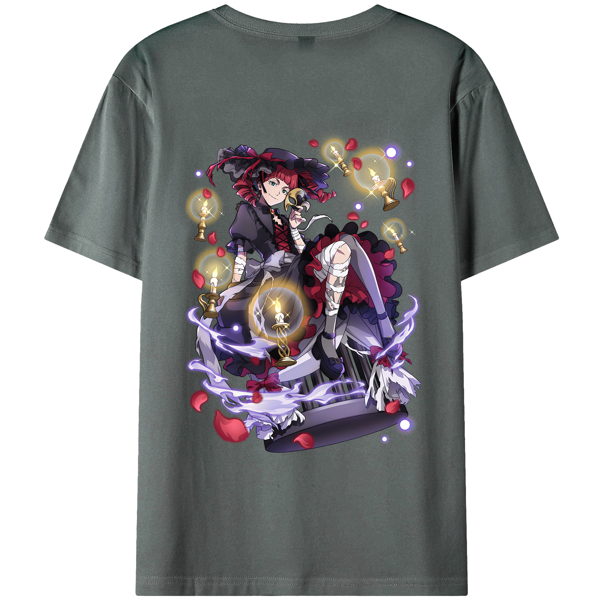 （画像用） 文豪ストレイドッグス Bungo Stray Dogs 綿100％ メンズ半袖Tシャツ（バックプリント） 通気性